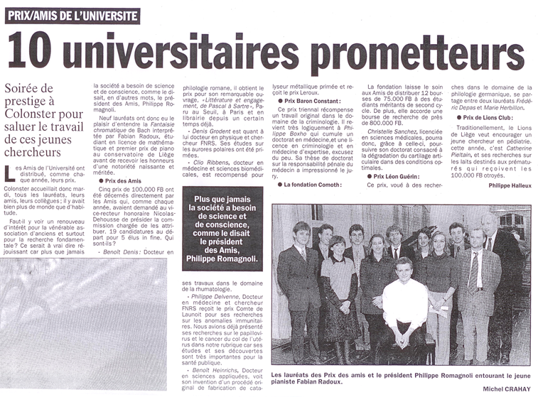 Comoth prize 2001